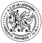 Postmark showing Welsh dragon.