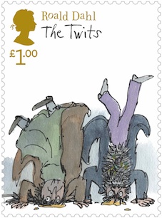 Roald Dahl £1 The Twits stamp.