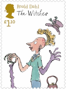 Roald Dahl £1.10 The Witches stamp.