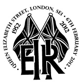 London postmark showing Union flags.