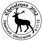 Postmark illustrated with deer.