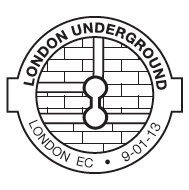 Postmark showing schematic for junction stations.