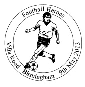 Postmark showing a footballer.