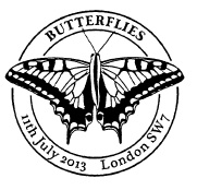 Postmark showing Swallowtail butterfly.