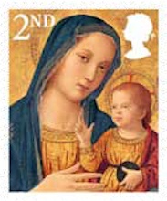 Christmas 2013 2nd class stamp.