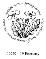 Postmark showing primrose.