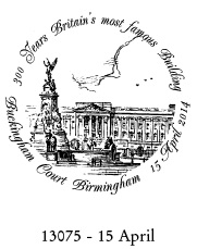 Postmark showing Buckingham Palace.