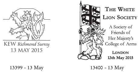 Postmarks showing Lions.