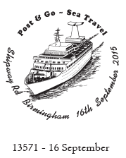Postmark showing ocean liner.