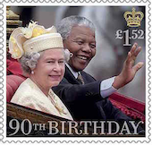HM Queenn & Pres Mandela stamp.
