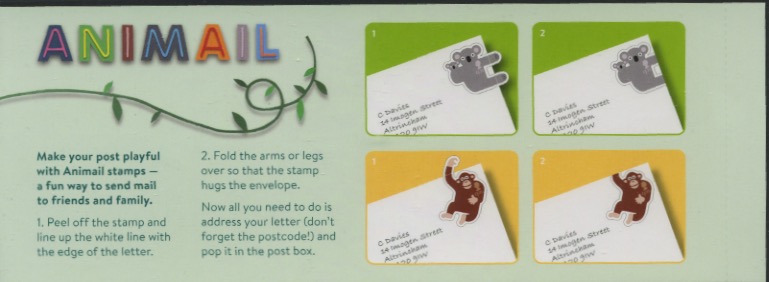 Animal miniature sheet - back.