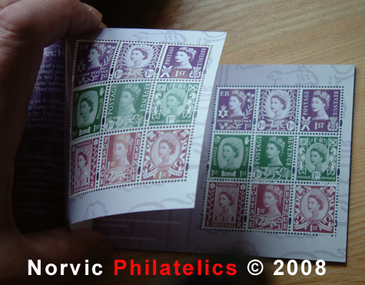 photograph showing Regionals Anniversary prestige stamp book with pane 1 duplicated.