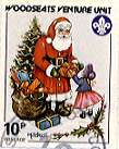 Sheffield Scout Stamp 1988 Father Christmas & tree.