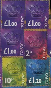 Great Britain Postage due stamps 1994.