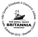 Postmark showing ext Royal Yacht Britannia.