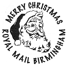 postmark showing Santa Claus.