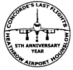 postmark showing Concorde supersonic airliner.