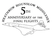 postmark showing supersonic airliner Concorde.