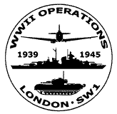 postmark showing warplane, warship & tank.