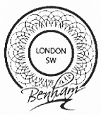 Postmark with ornate abstract design.