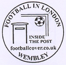 ostmark showing postbox, ball, and goalposts.