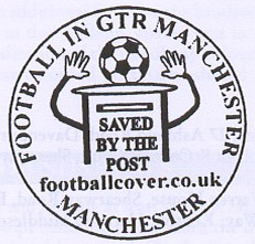 Postmark showing football and postbox.