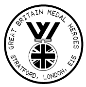 Postmark showing Union Flag medal.