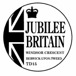 Postmark showing Union flag and crown.