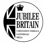 Postmark showing Union flag and crown.