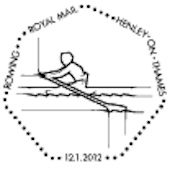 Postmark showing rower.