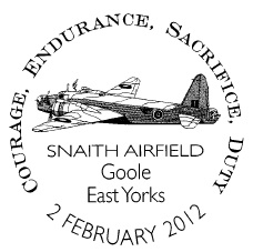 Postmark showig WW2 bomber.