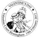 Postmark showing young couple.