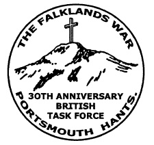 Postmark showing cross on hilltop.